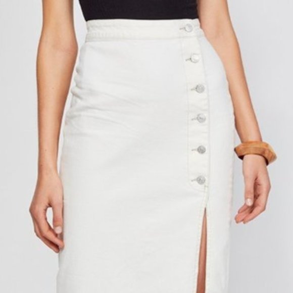 Free People Dresses & Skirts - Free People Jasmine Buttoned Midi Skirt